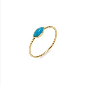 Jennifer Meyer Gold and turquoise ring size 6